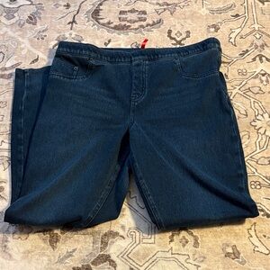 Spanx size XL Blue elastic waist skinny Jeans